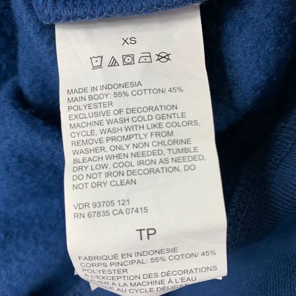 Nautica Mens J-Class Logo Pullover Hoodie Blue XS - Picture 4 of 4